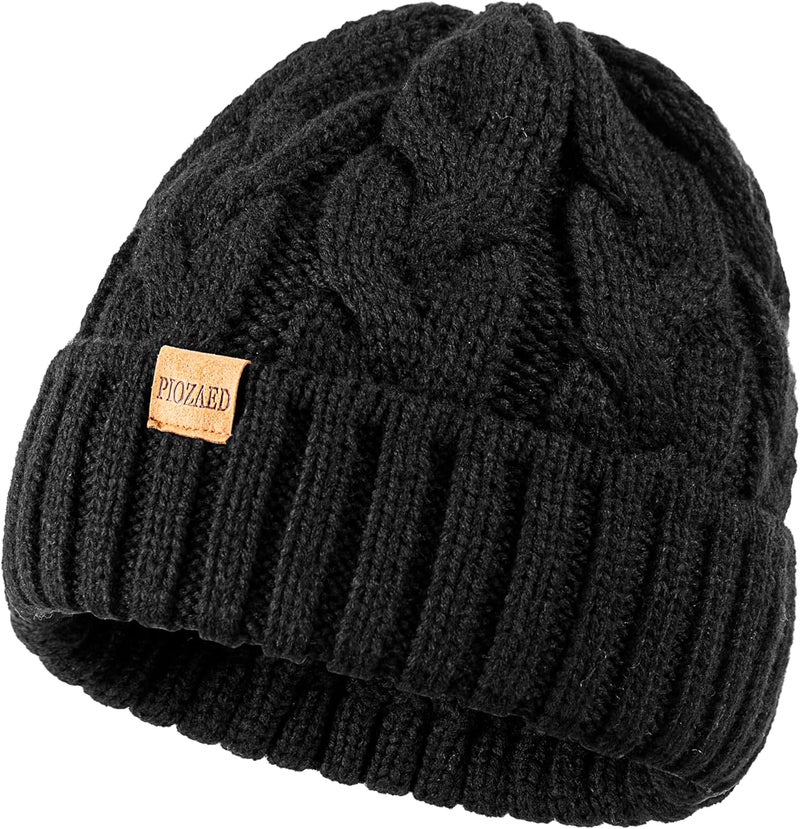 PIOZAED Womens Winter Knitted Beanie Hat Knit Warm Skull Cap Skull Cap Beanie for Women 2 Packs - Image 4